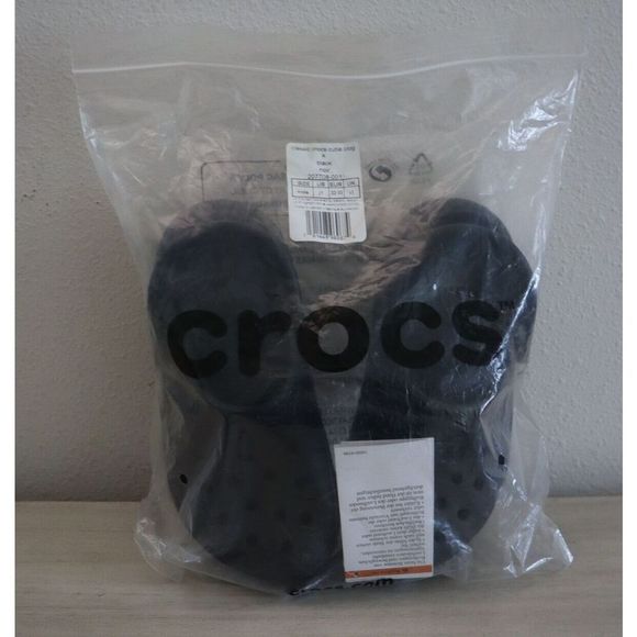 Crocs Classic 207708-001 Unisex Kid's Sz j1 Black Cutie Crush Clogs - Picture 8 of 9